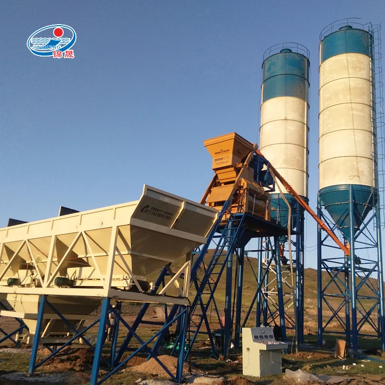 HZS75 Бетономешалка серии с Хоппером в Таиланде экспорт международный