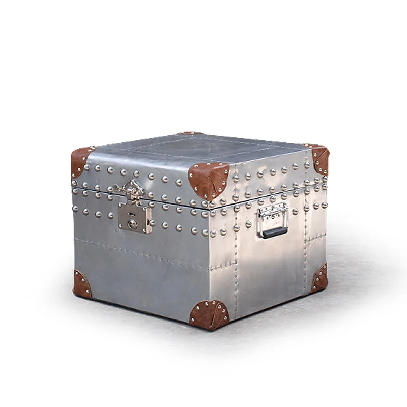
Aviator Storage Trunk, Antique Metal Storage Trunk, Vintage Storage Trunk 