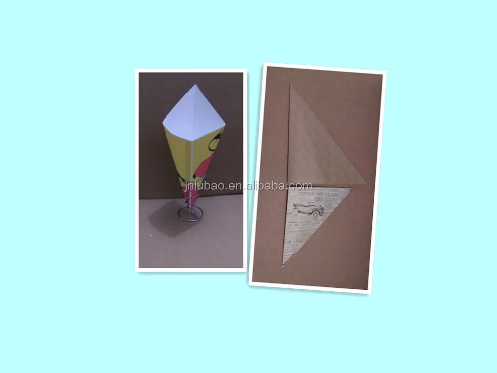 take away and convenient paper cone for fries food package