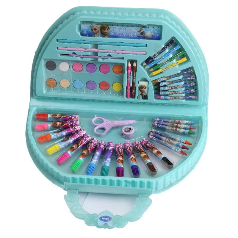 JF88825-50PCS 50 pcs pieces Kids travel crayon color pencil rainbow art professional painting jumbo set