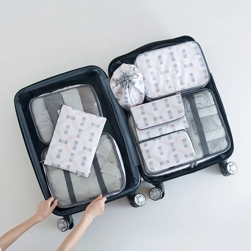 
Packing cubes 8 piece packing cubes 8 set travel packing organizers luggage 