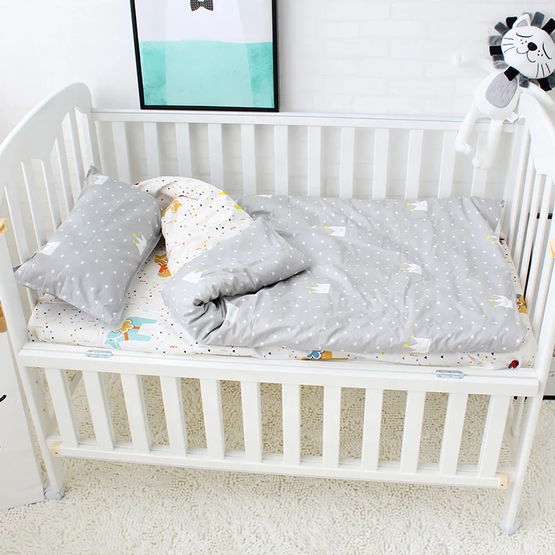 100% Cotton High Quality Baby Crib Bumpers Children Bedding Sets Cartoon 3pcs Bed Sheet Bed Linen Set Baby Crib Bedding Sets