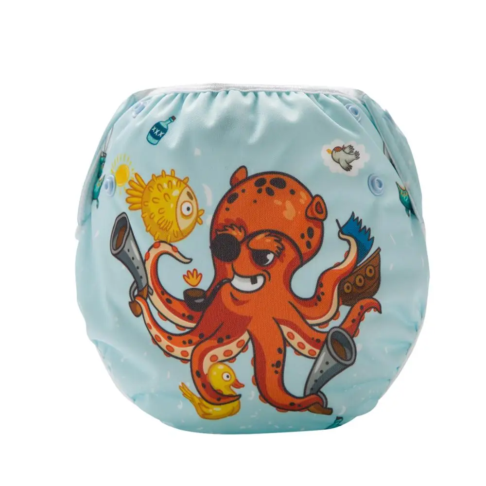 Cloths Baby Summer Pul Printed Fabrics Adjustable Reusable Swim Nappies