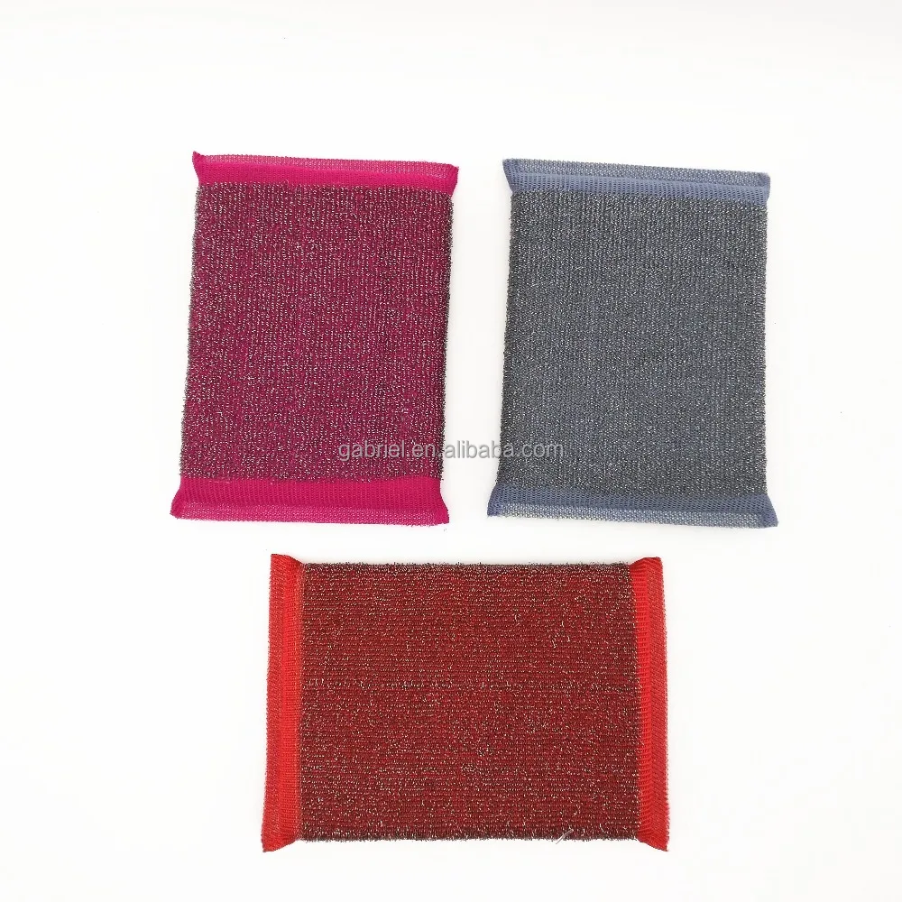 3pcs Non-scratching sponge scourer kitchen cleaning scouring pad