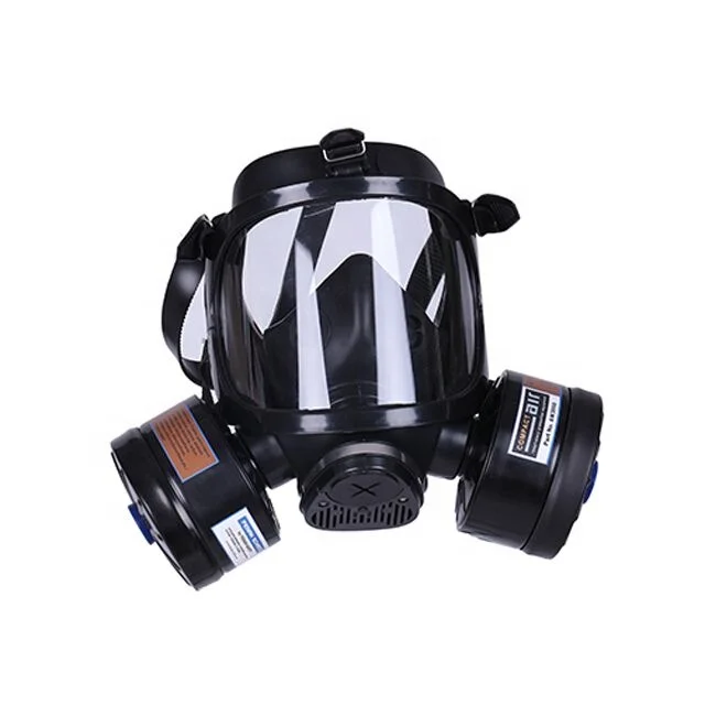Reusable Double Filters Anti Nuclear Radiation Respirator Gas Mask Wholesale Price Full Face Protecting Gas Mask