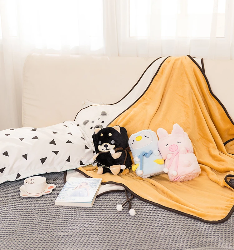 Wholesale lovely cartoon owl baby blanket super soft flannel blanket