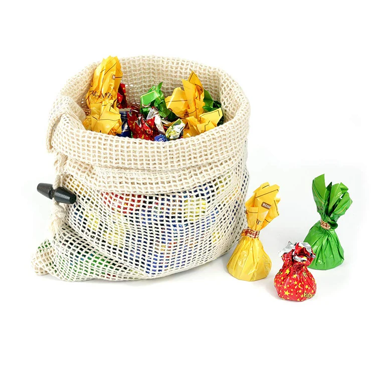 China Manufacturer Hot Sale Fashion Organic Canvas Cotton Mesh bag