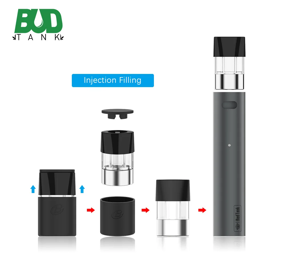 
New Closed Pod System E Cigarette Vaporizer Pen 0.5ml Thick Oil Closed Pod 