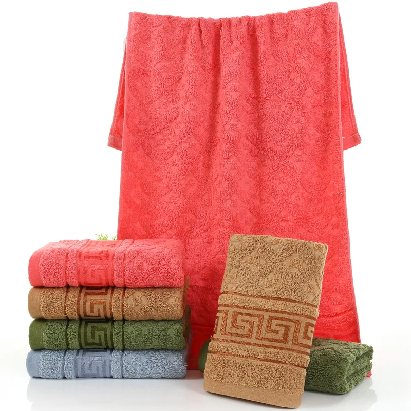 Gaoyang Ruihe Textile factory great wall jacquard commercial cotton bath towel for Middle east market