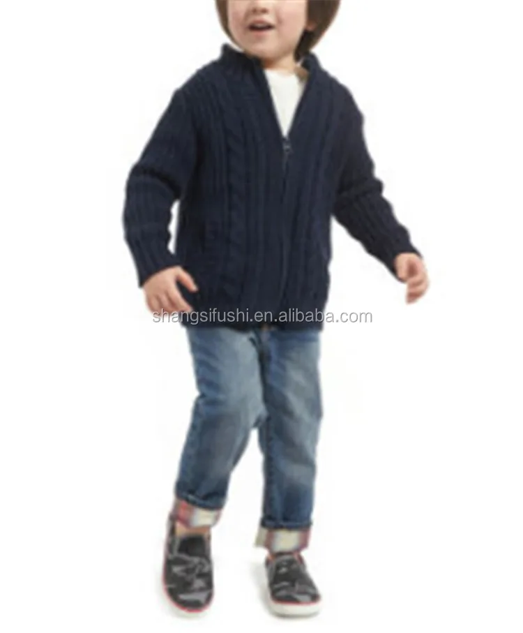 
OEM Winter Retro 7GG Cardigan Zip Keep Warm Boys Sweater With Cashmere 