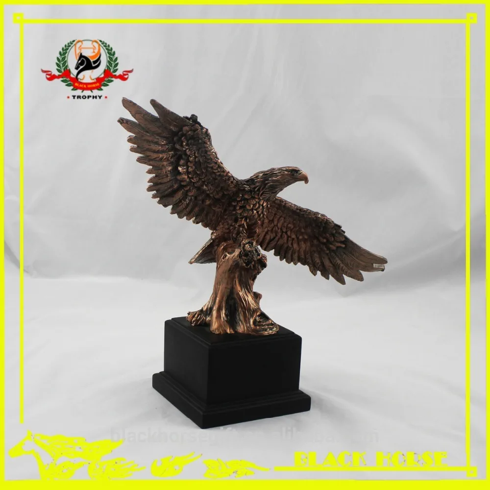 Copper Eagle Statue Trophy Resin Material Figurine Eagle Award Trophy