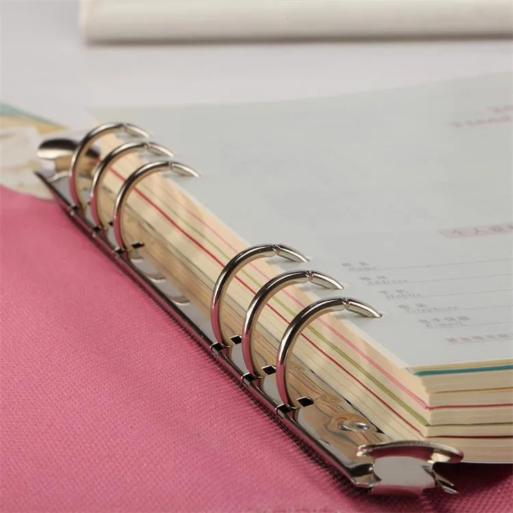 Custom premium faux leather ring binder happy dairy planner 2019