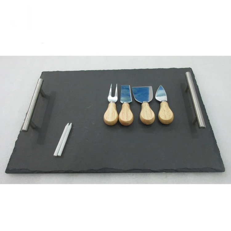 2021 Wholesale New Natural Black Slate Cheese Board