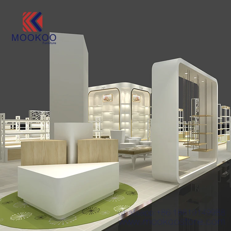 Customized Shoes Shop Display Furniture Design White Shoe Shelving