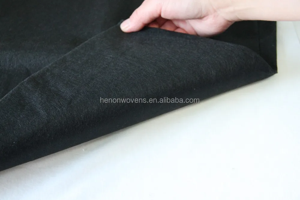 Black plain spunlace nonwoven fabric for car and machine production