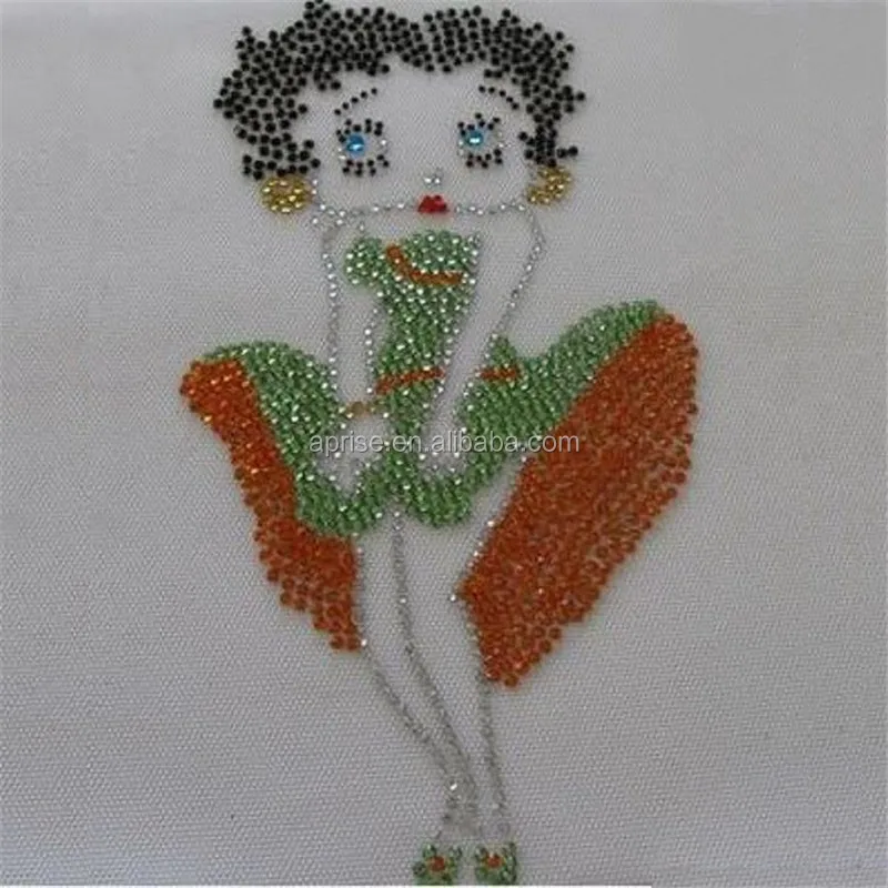 Aprise - Betty Boop hotfix Rhinestone transfer rion on custom design