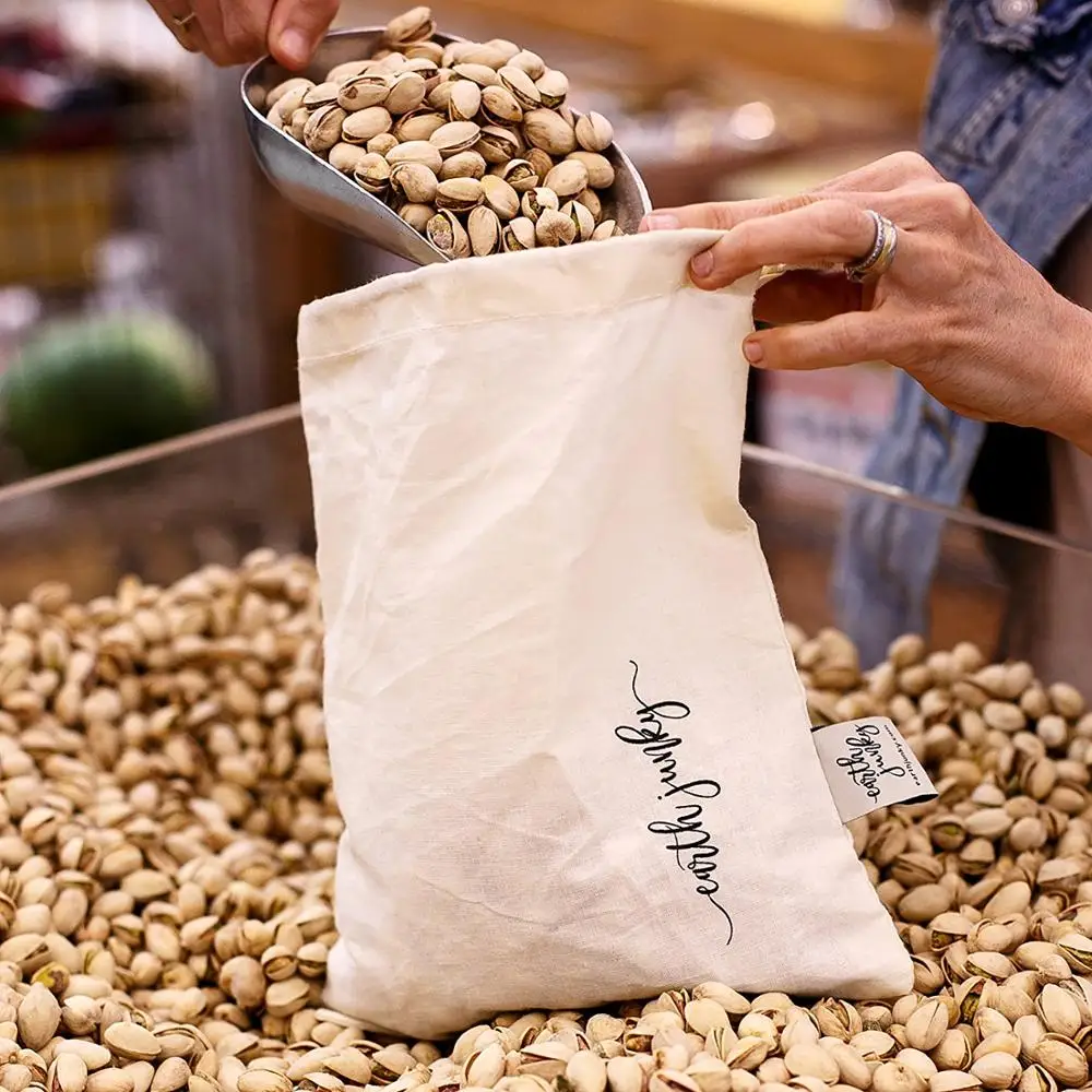 Eco Friendly Custom Printing Printed Logo Cotton Canvas Pouch Packing Packaging Drawstring Draw String Pouch