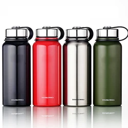 Custom Logo Outdoor Large Capacity Sports Stainless Steel Water Bottle