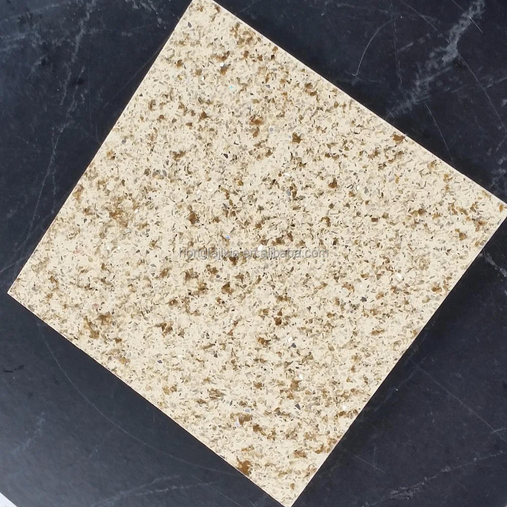 Free samples polished quartz slab / sparkle white quartz countertop with high hardness