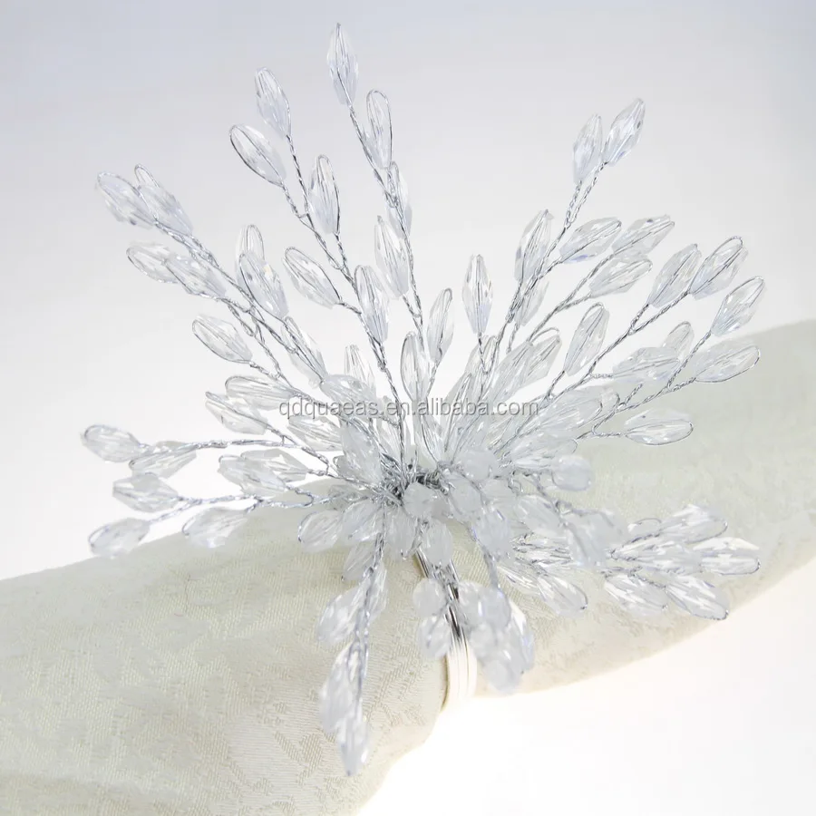 Кольцо для салфеток с хрустальными бусинами и цветами для свадебного украшения, держатель для салфеток с цветком,