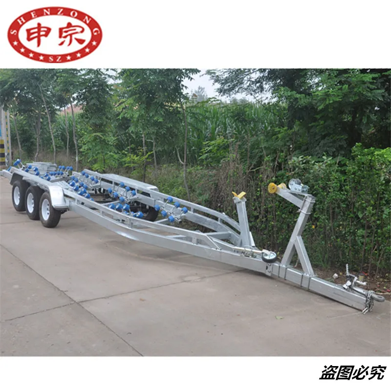 13 Meterts Length Three Axle Galvanized Heavy Duty Boat Trailer