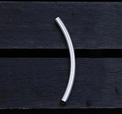 925 Sterling Silver DIY Bracelets Tube Hollow Bend Elbow Pipe Beads Bracelet Accessories