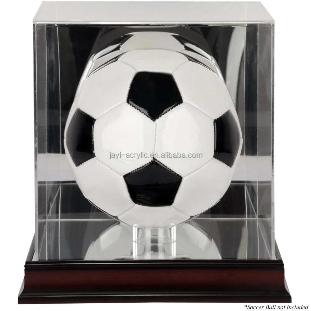 Factory wholesale acrylic soccer ball display case/soccer ball holder/lucite ball display box