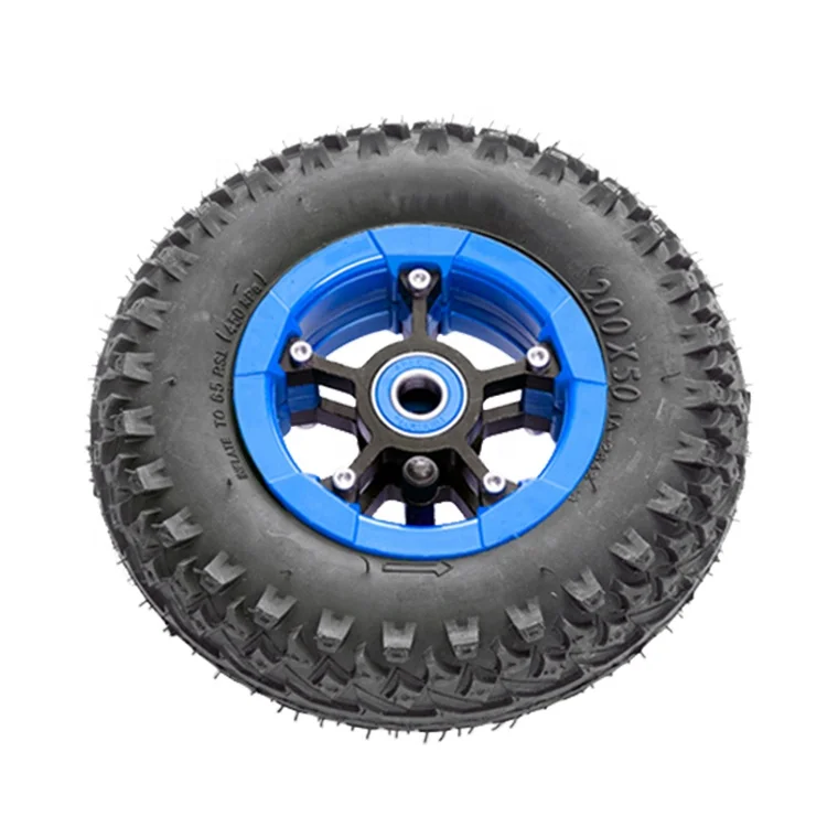 New Design 8 inch Electric Skateboarding Parts Alloy Hub Mountain Road Pneumatic Rubber Tire Scooter Wheel 200x50mm
