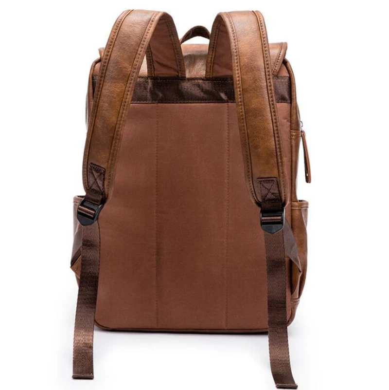 Dreamtop DTD405 vintage young man PU leather backpack fashion laptop school bag wholesale backpacks china