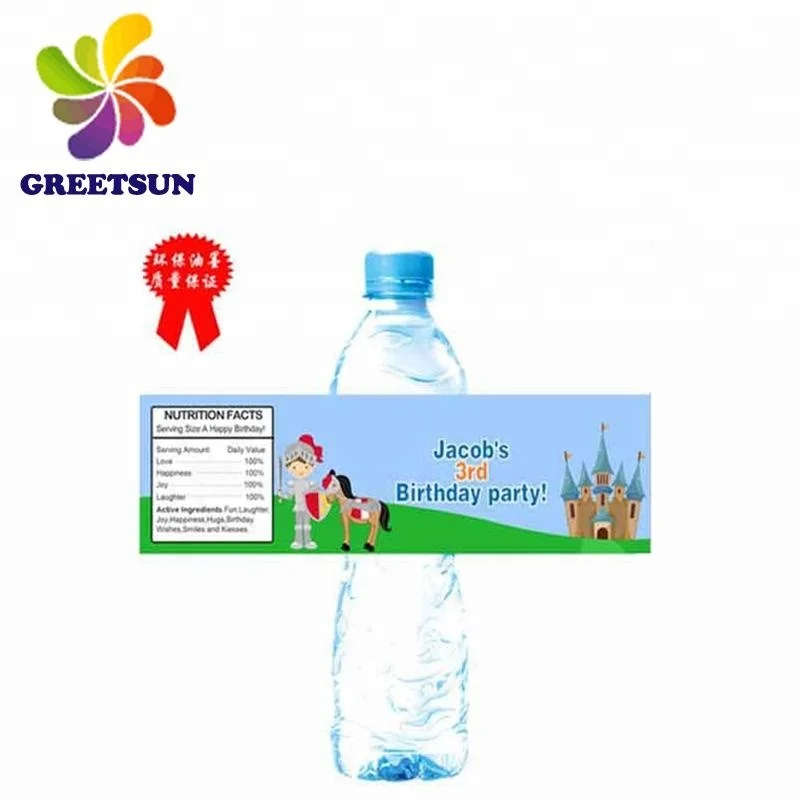 New product smooth Mineral tight strong water bottle packaging clear label