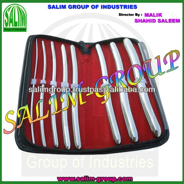 HEGAR, UTERINE, URETHRAL, DILATOR SOUNDS, SURGICAL SET & CASE STAINLESS STEEL