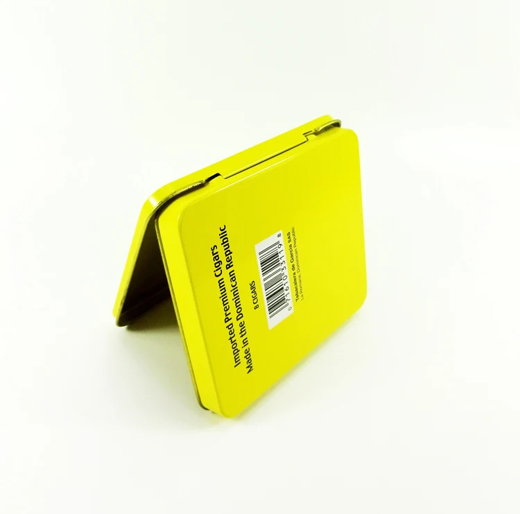 110*96*12MM Offset Printing rectangle hinged lids metal cigar case tin box for cigarette