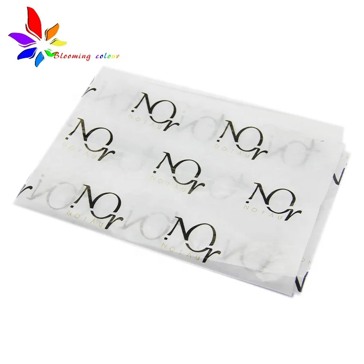 Оптовая продажа, высококачественная бумага для упаковки салфеток с принтом логотипа 17 г/м2, бумага с вощеным покрытием 23 г/м2