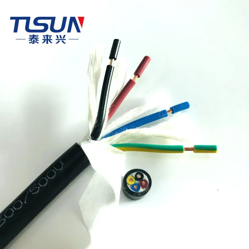 CCC(IEC) Standard Muti-core RVV  High Quality 4x0.75mm2 PVC Insulated Sheath Cable