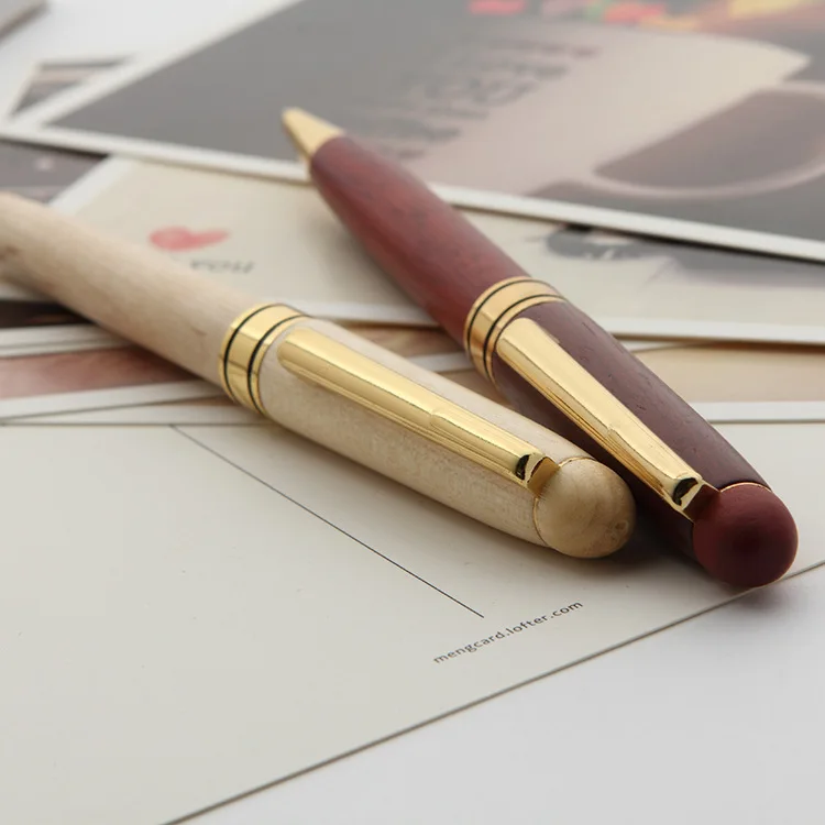 Custom wood material promotional cheap wood pen