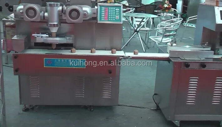 10 off KH the newest automatic mooncake encrusting machine production line price for making mooncake / kubba / maamoul