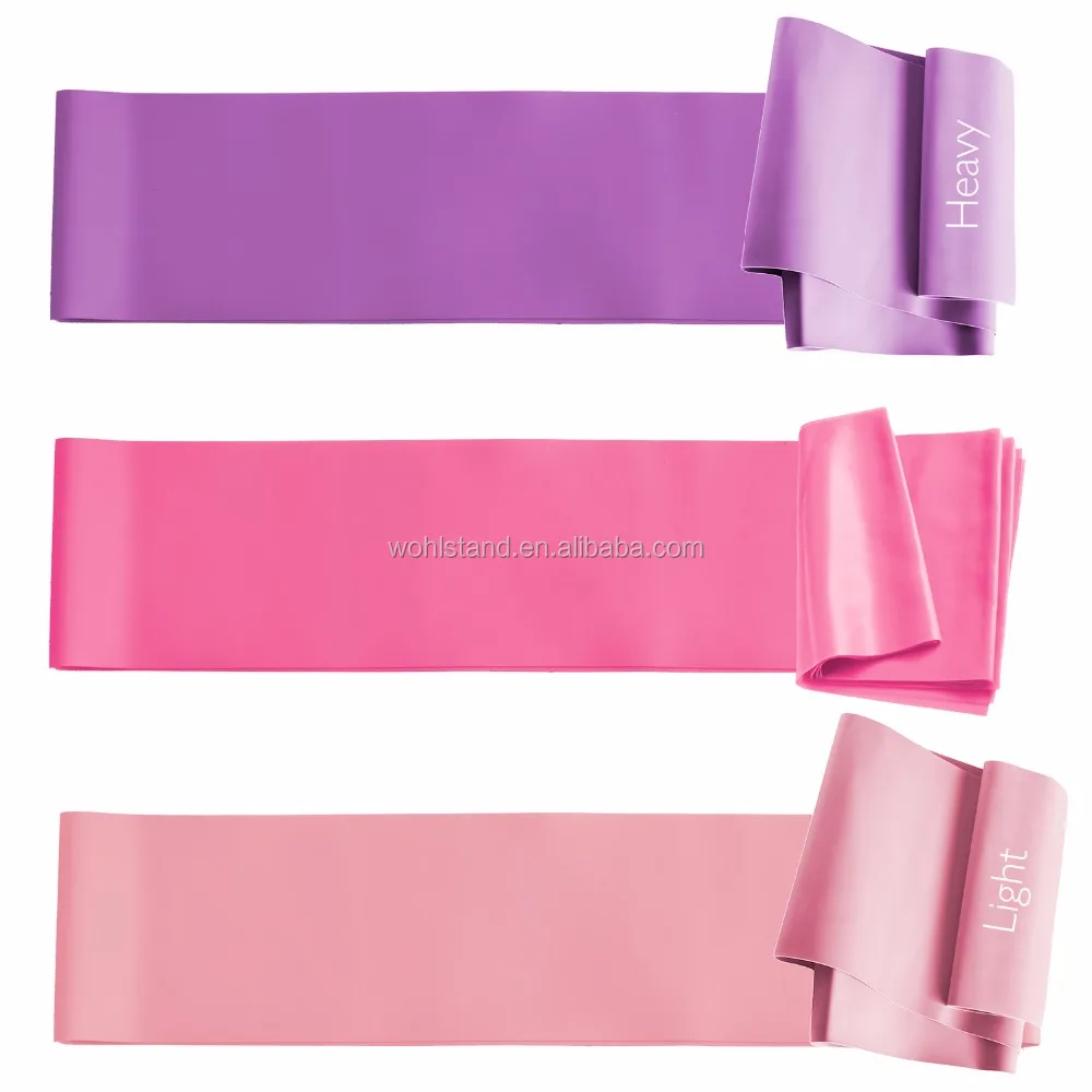 6 PCS Resistance Band Loop Light/Mid/Heavy Exercise Pilates Yoga Tubing Training