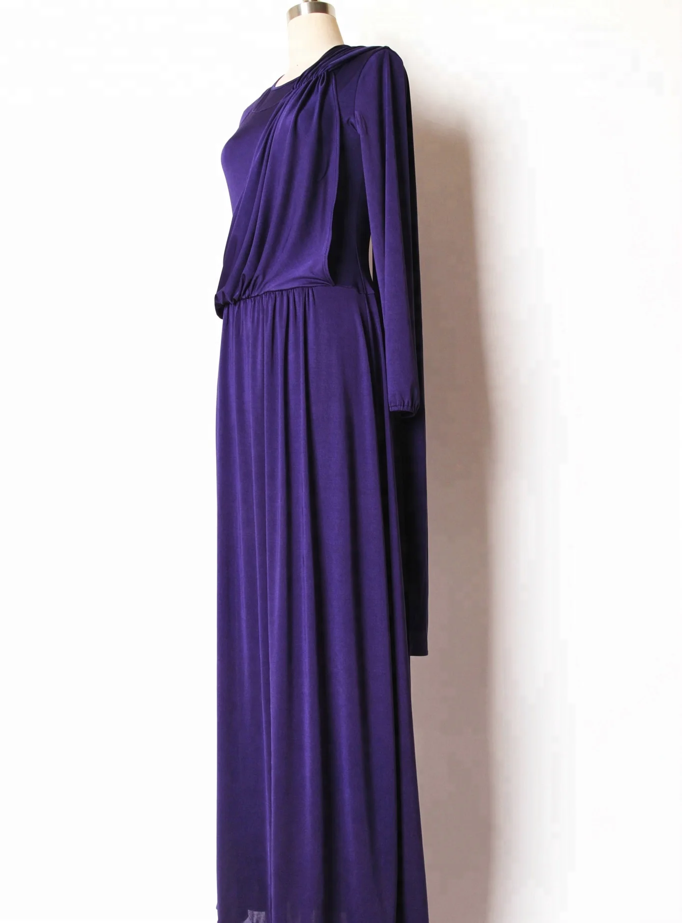 Islamic  women  lady abaya kaftan  muslim long  sleeve  maxi dress