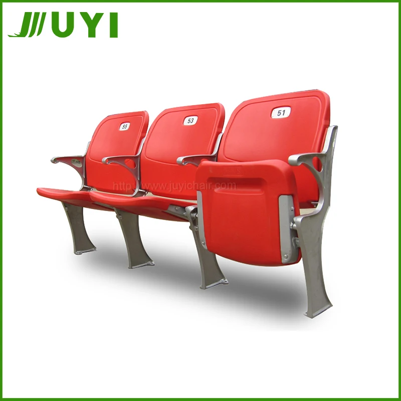 
BLM-4671 Fixed on Floor Folding Stadium Seats with Cushion Soccer Field Sport Gym Stadium Plastic Chairs Factories 