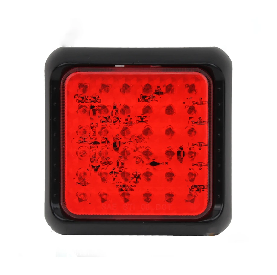 24V Volt Trailer Rear Indicator Lamps Square StopTail Lights 36 Led Truck Tractor Lights