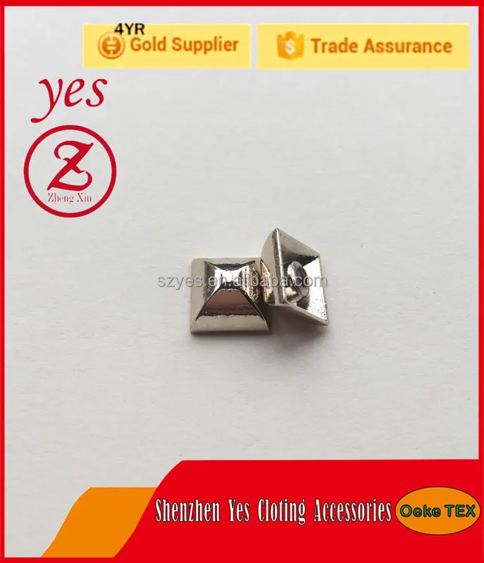 
8mm Yurt type shape with single layer feet plated metal rivet 