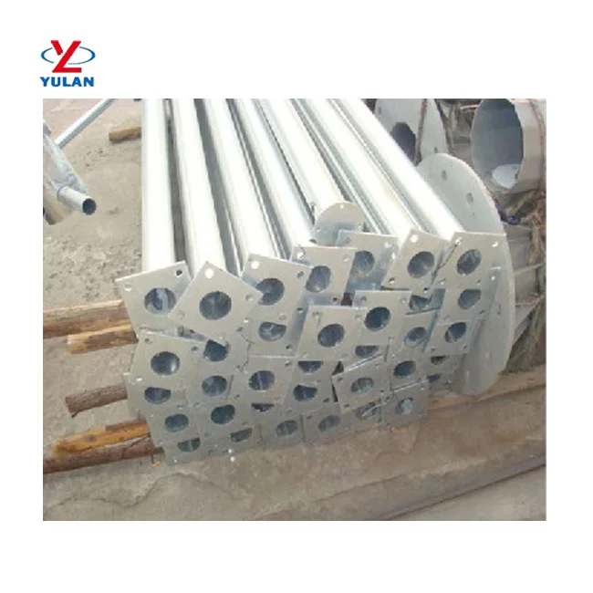 Q235 3m-35m street light pole foundation design high mast lighting