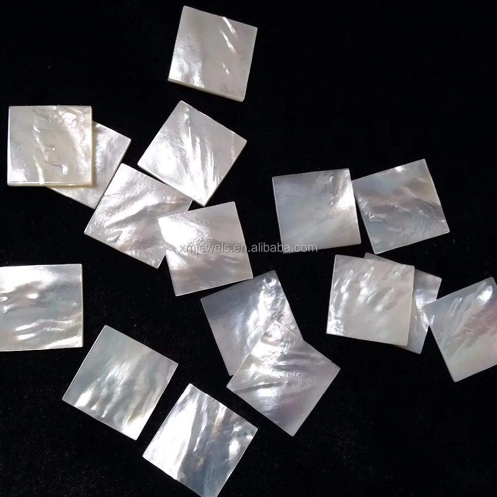 Natural White Mother of Pearl Cabochon, Mother of pearl Square plates