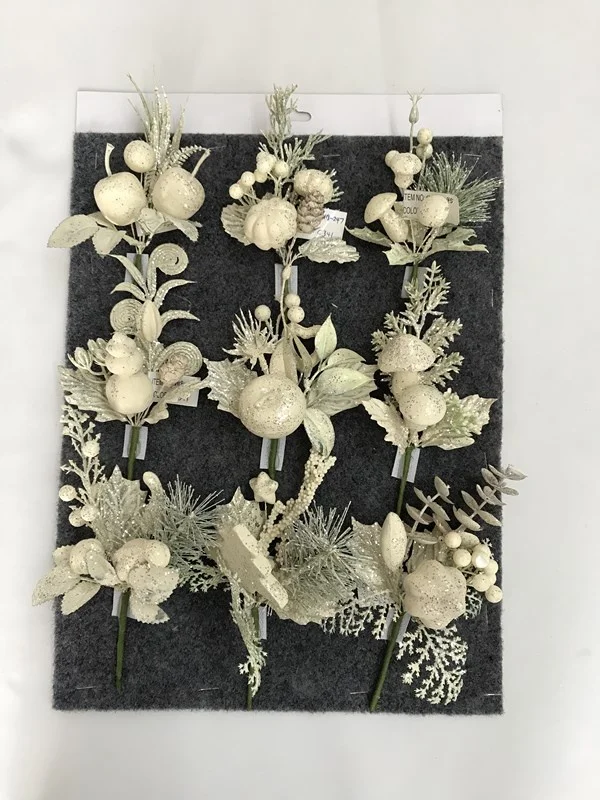 small christmas decoration artificial poinsettia flower with glitter