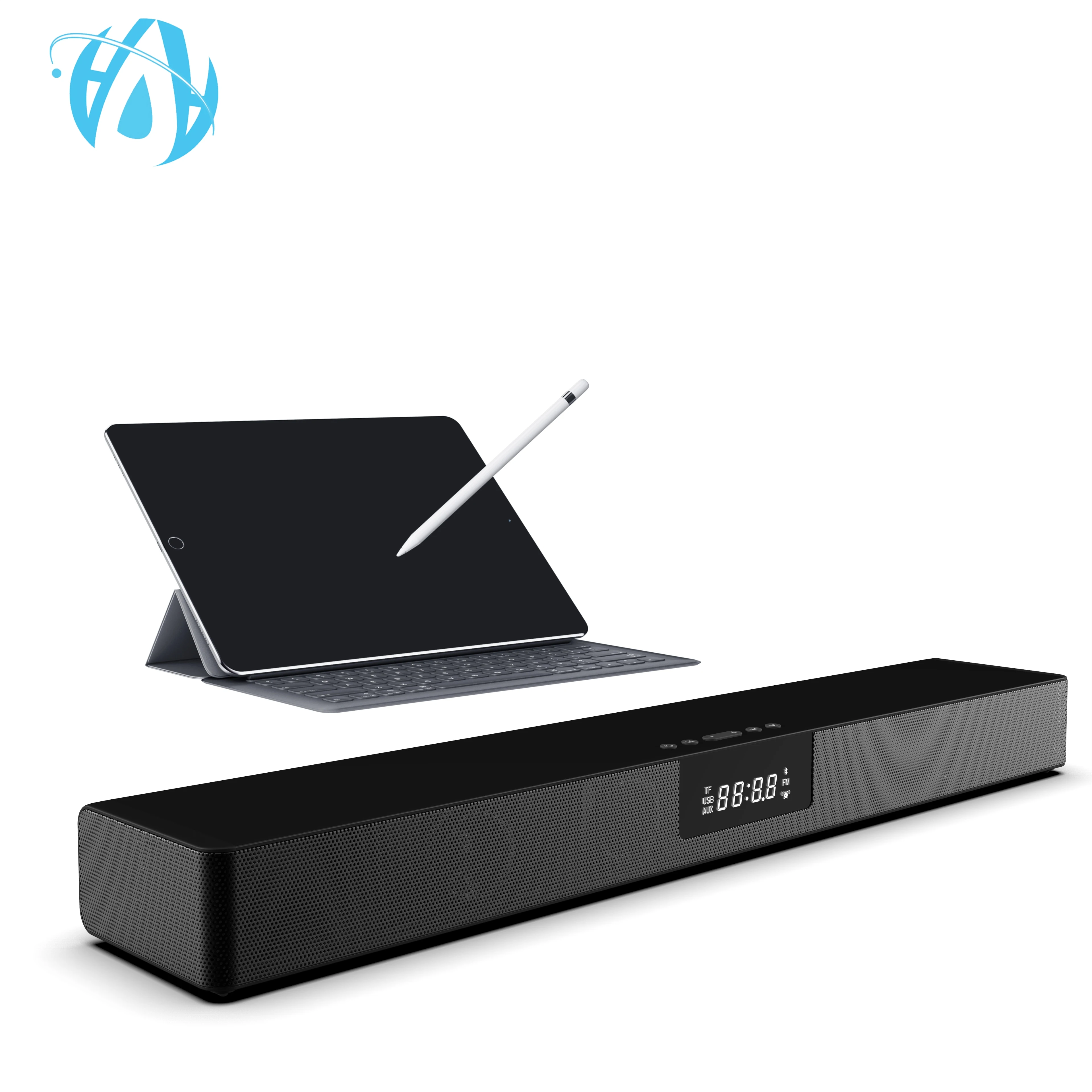 Home Theater Bass 2.0 Channel Wireless Charger 20W 4 Speakers Surroud Stereo Bluetooth Soundbar for TV