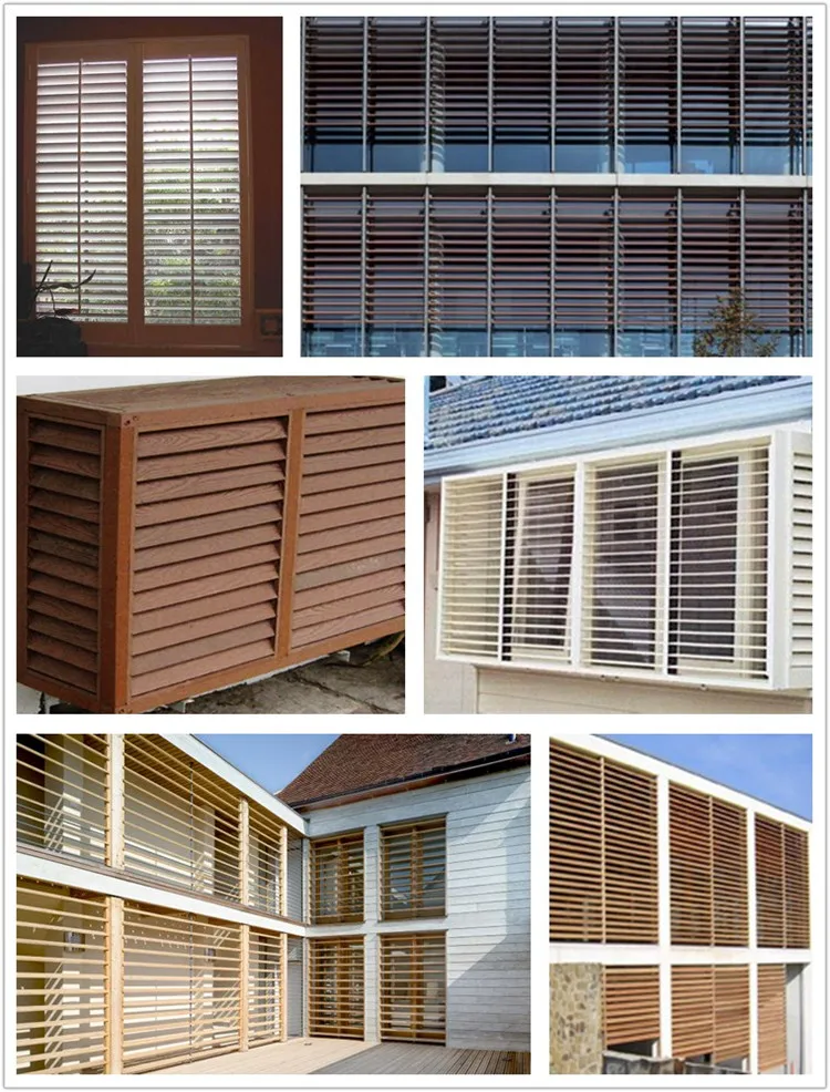
OEM Wood Plastic Composite Waterproof Louver Roof 