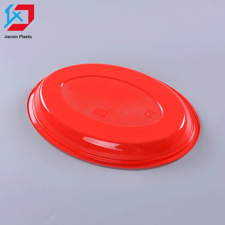 Colorful Disposable 9 inch red disposable camping plastic plate