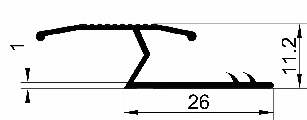 Low Price Aluminum Carpet Edge Strip Gold carpet to floor carpet trim