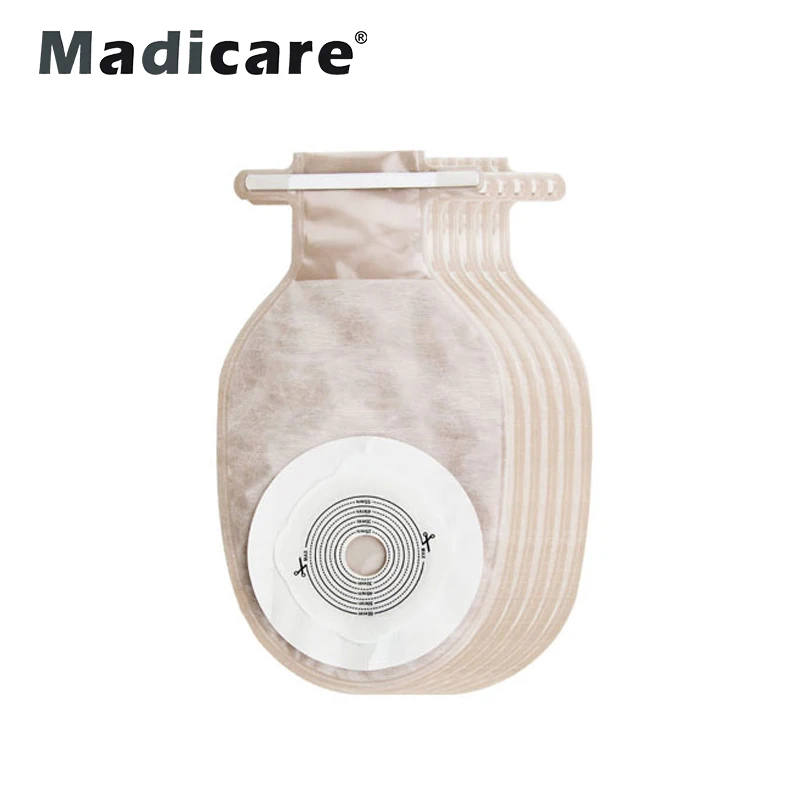 Best Quality waterproof film Medical hydrocolloid gel barrier adhesive One-piece Closed Non-woven Colostomy Bag