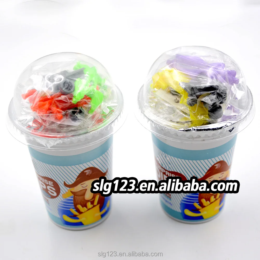 Surprise dips Chocolate cup with surprise car toys for kids biscuit